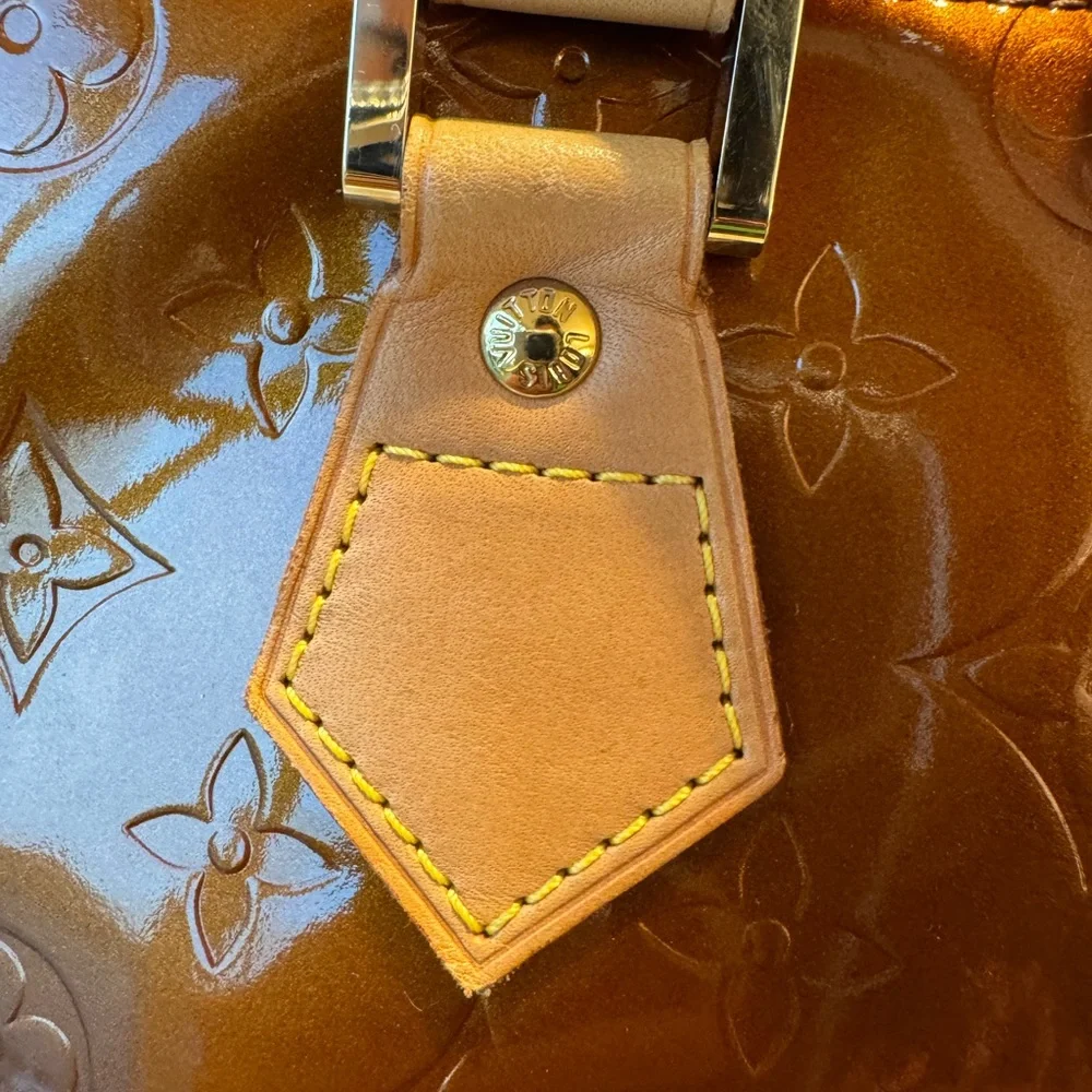 Louis Vuitton Vernis Caramel Brown Monogram Tote - Picture 8 of 12